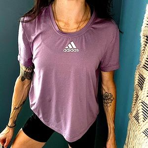 Womens Purple Adidas tee size small